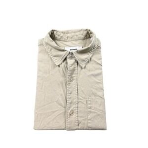 Buck Mason Matte Brown Cotton Rayon S/S Button Front Size Medium